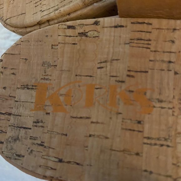 Korks Women's Mustard Wedge Sandals Size 11 With 3” Heel NWOT - Picture 5 of 8